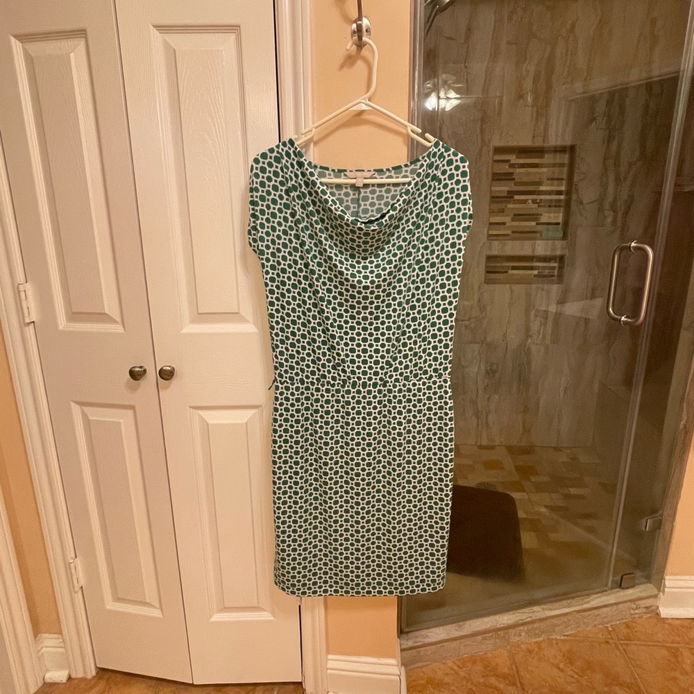 Banana Republic Green & White Dress